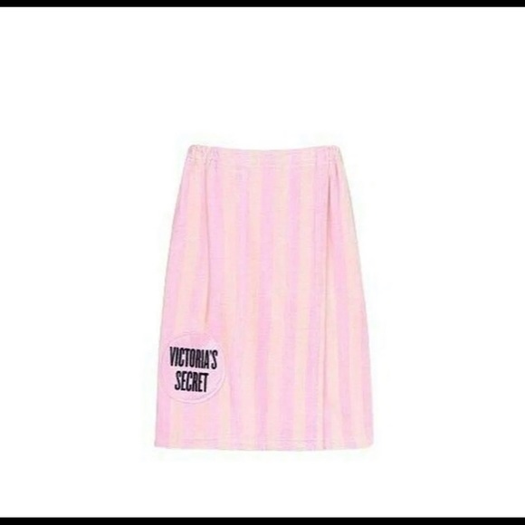 🛑🛑SOLDVictoria’s Secret Vintage Striped TOWEL WRAP Pocket Cute Beach Pool - Picture 2 of 3